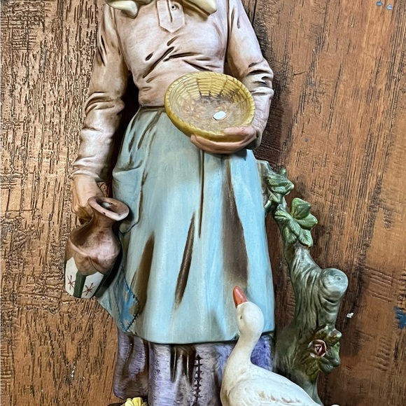 Home Interior 13’ Old Man And Woman Porcelyn Figurines Vintage - Picture 10 of 16